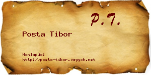 Posta Tibor névjegykártya